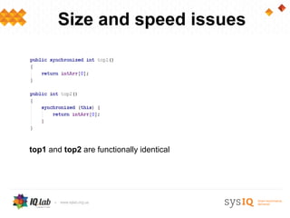 Size and speed issues




top1 and top2 are functionally identical
 