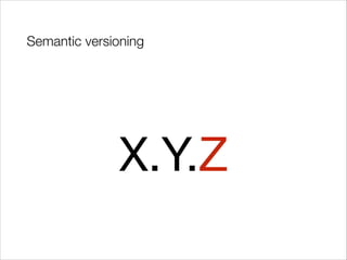 Semantic versioning

X.Y.Z

 