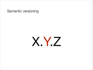 Semantic versioning

X.Y.Z

 
