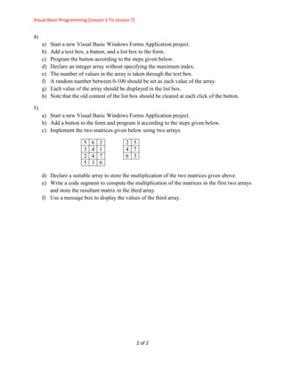 Mastering Arrays Assignment | PDF image.