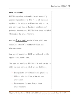 Mastering CCBA v3 Sample Chapter | PDF