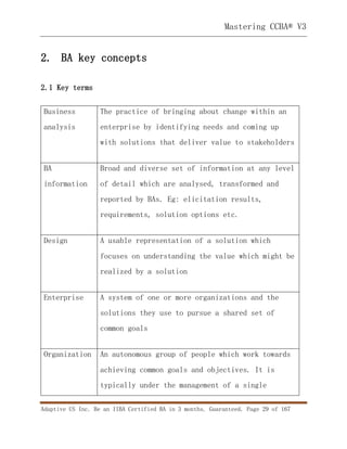 Mastering CCBA v3 Sample Chapter | PDF