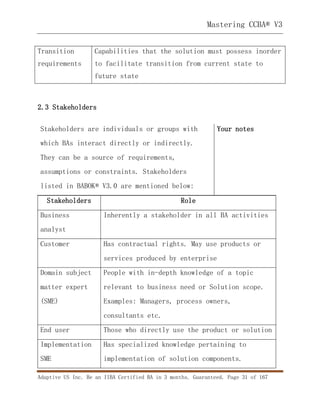 Mastering CCBA v3 Sample Chapter | PDF