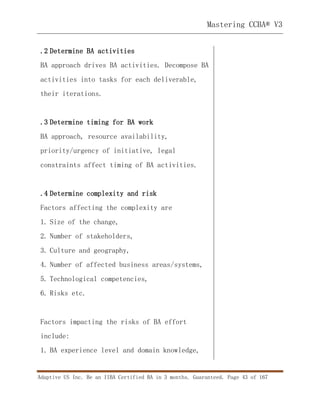 Mastering CCBA v3 Sample Chapter | PDF