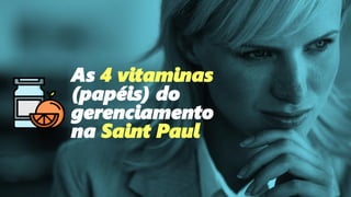 As 4 vitaminas
(papéis) do
gerenciamento
na Saint Paul
 