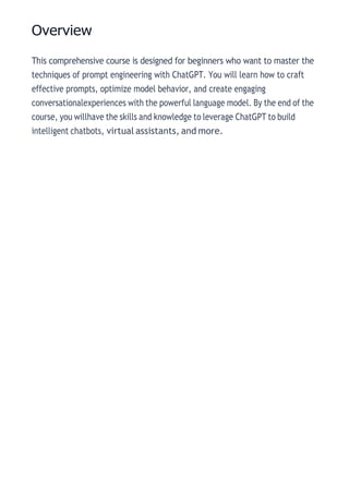 Mastering Chatgpt The Ultimate Guide To Prompt Engineering For ...