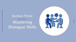 Crucial
Conversations
Series
presented
by
Kenneth
Williams
9/6/2023
10
Section Three
Mastering
Dialogue Skills
 
