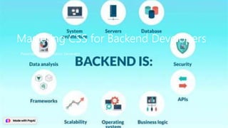 Presenter: AI Presentation Generator
Mastering CSS for Backend Developers
 