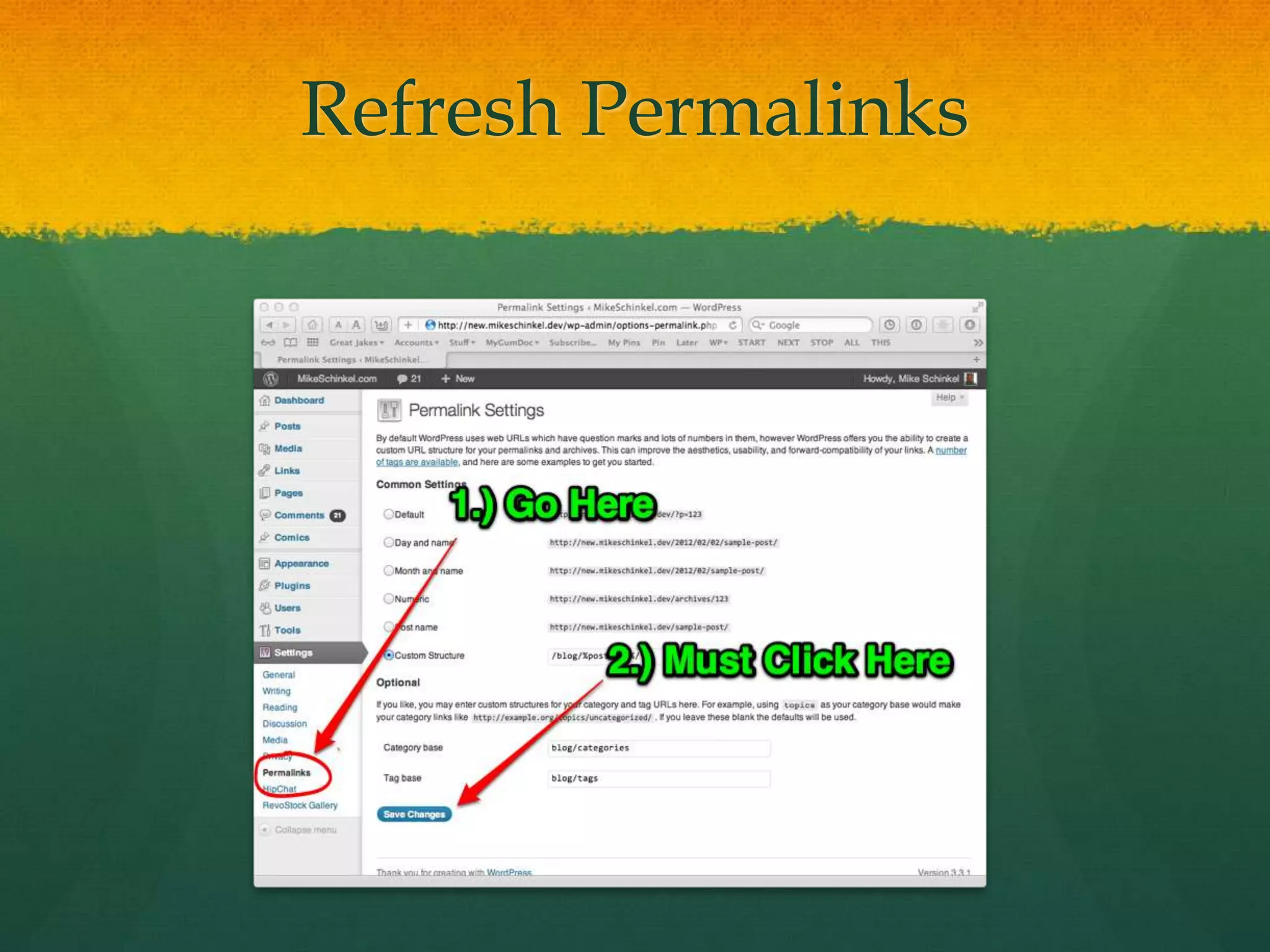 Refresh Permalinks
 