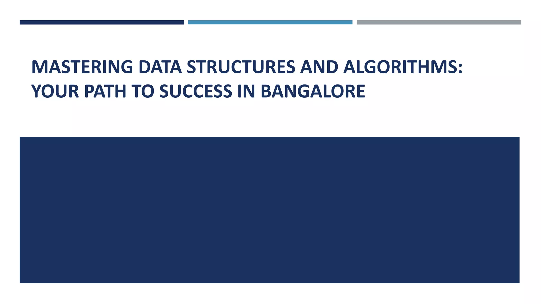 Mastering Data Structures and Algorithms: Your Path to Success in ...