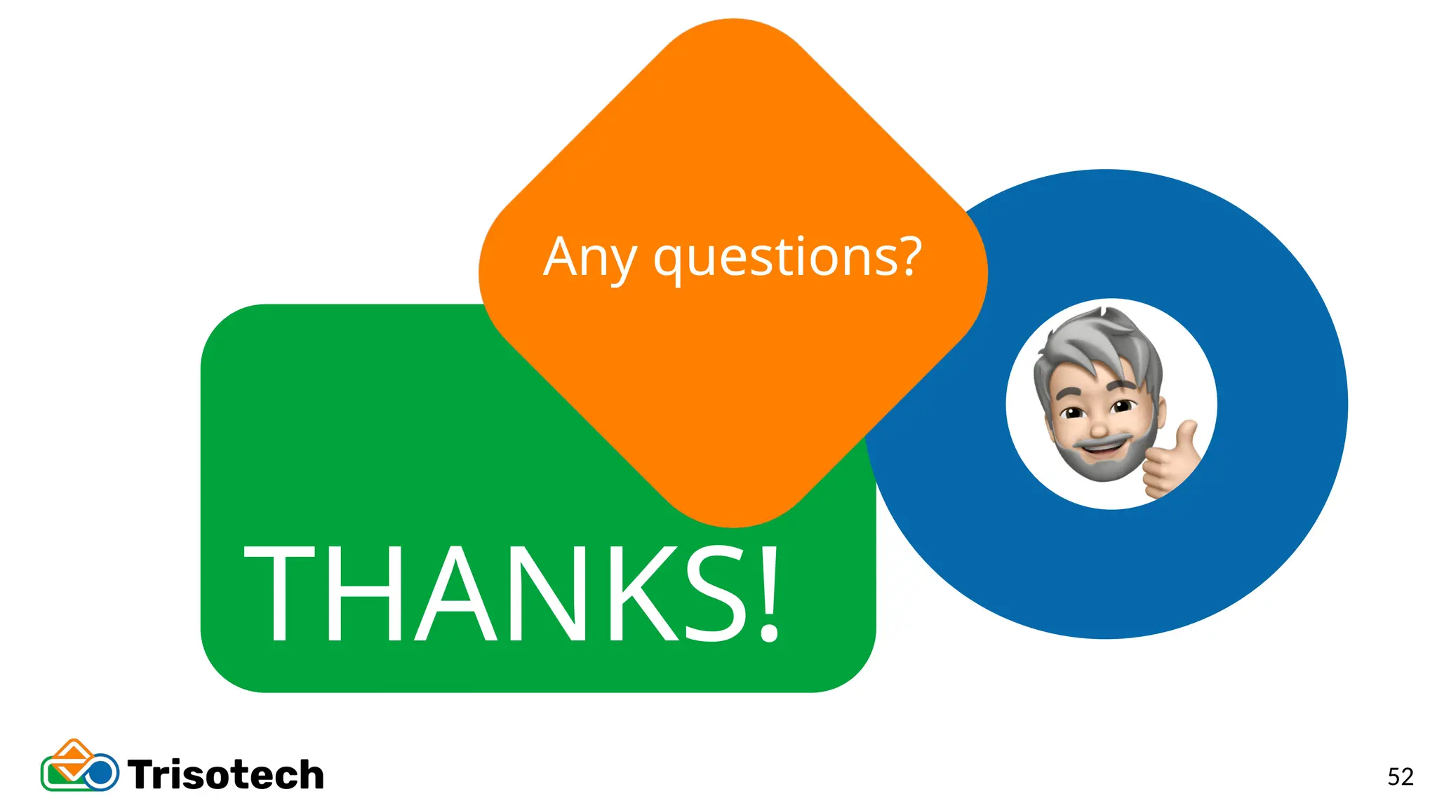 Any questions?
THANKS!
52
 