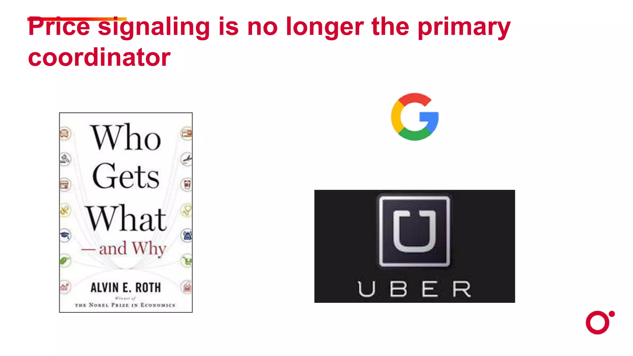 Price signaling is no longer the primary
coordinator
 