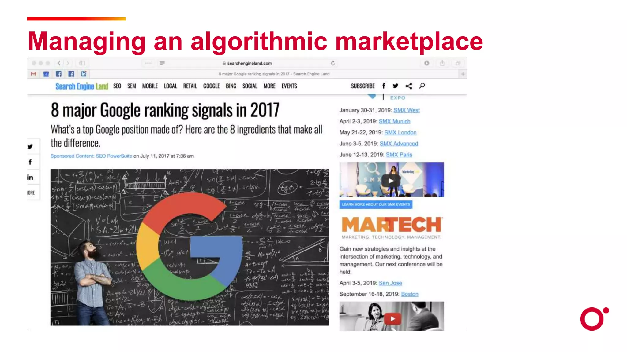 Managing an algorithmic marketplace
 