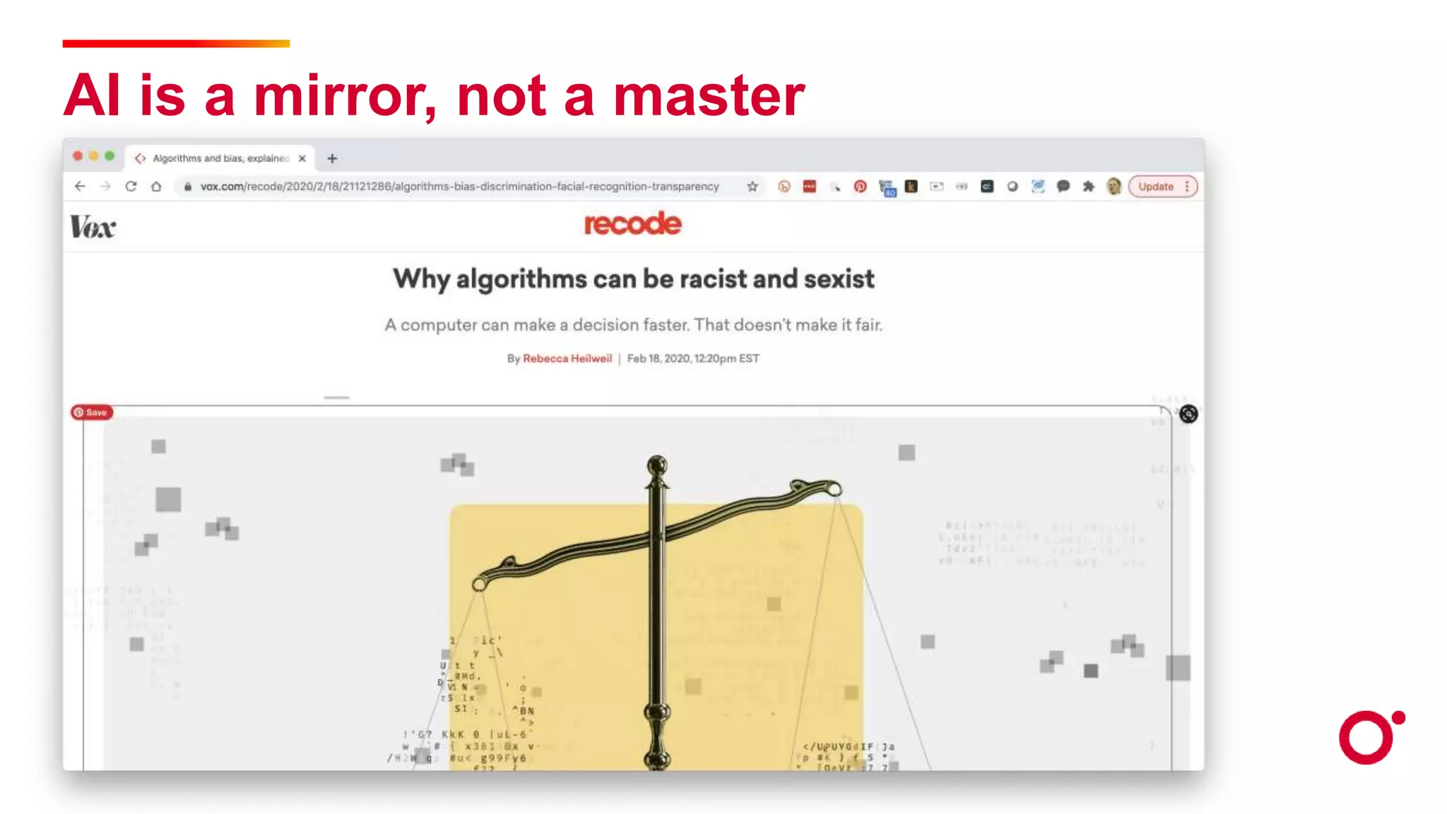 AI is a mirror, not a master
 