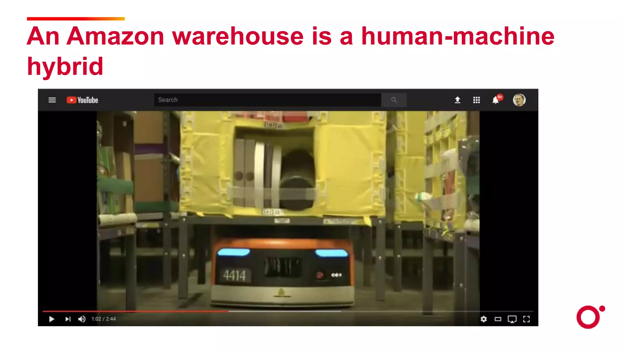 An Amazon warehouse is a human-machine
hybrid
 