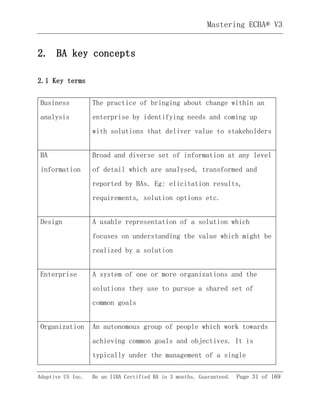 Ecba Review.pdf Mastering ECBA v3 Sample Chapter | PDF