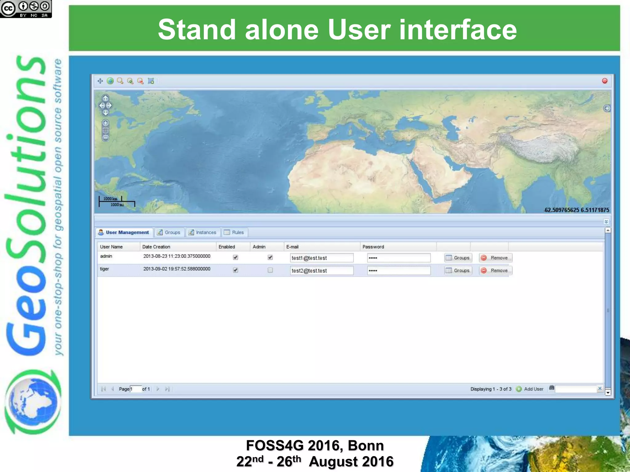 Stand alone User interface
 