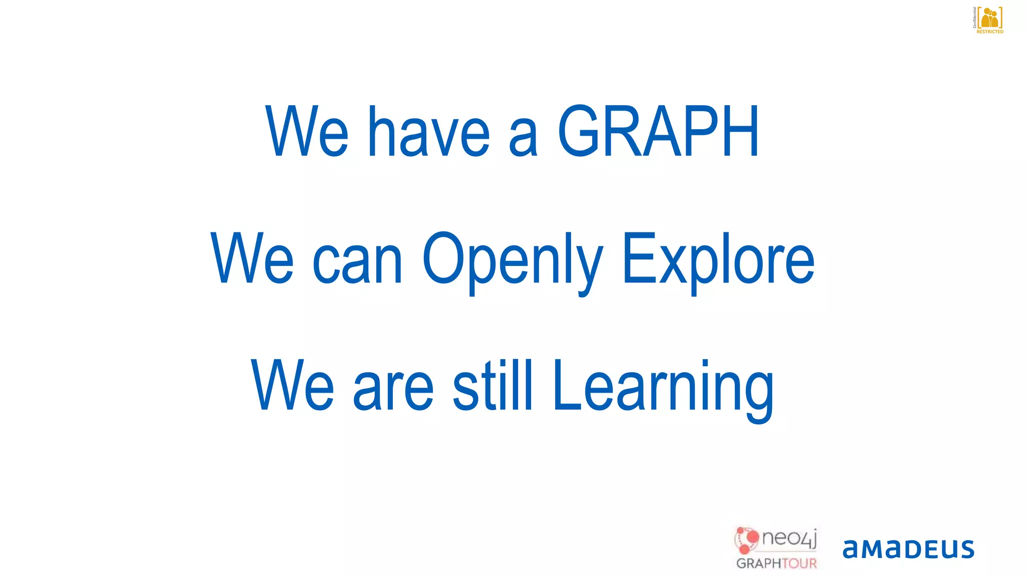 RESTRICTED
Confidential
We have a GRAPH
We can Openly Explore
We are still Learning
 