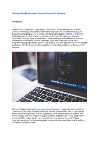 Mastering Java Terminologies_ Essential Concepts for Beginners.pdf