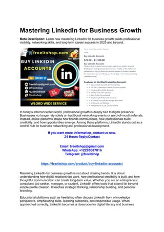 Mastering LinkedIn for Business Growth.docx