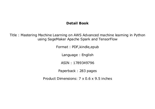mastering machine learning on aws