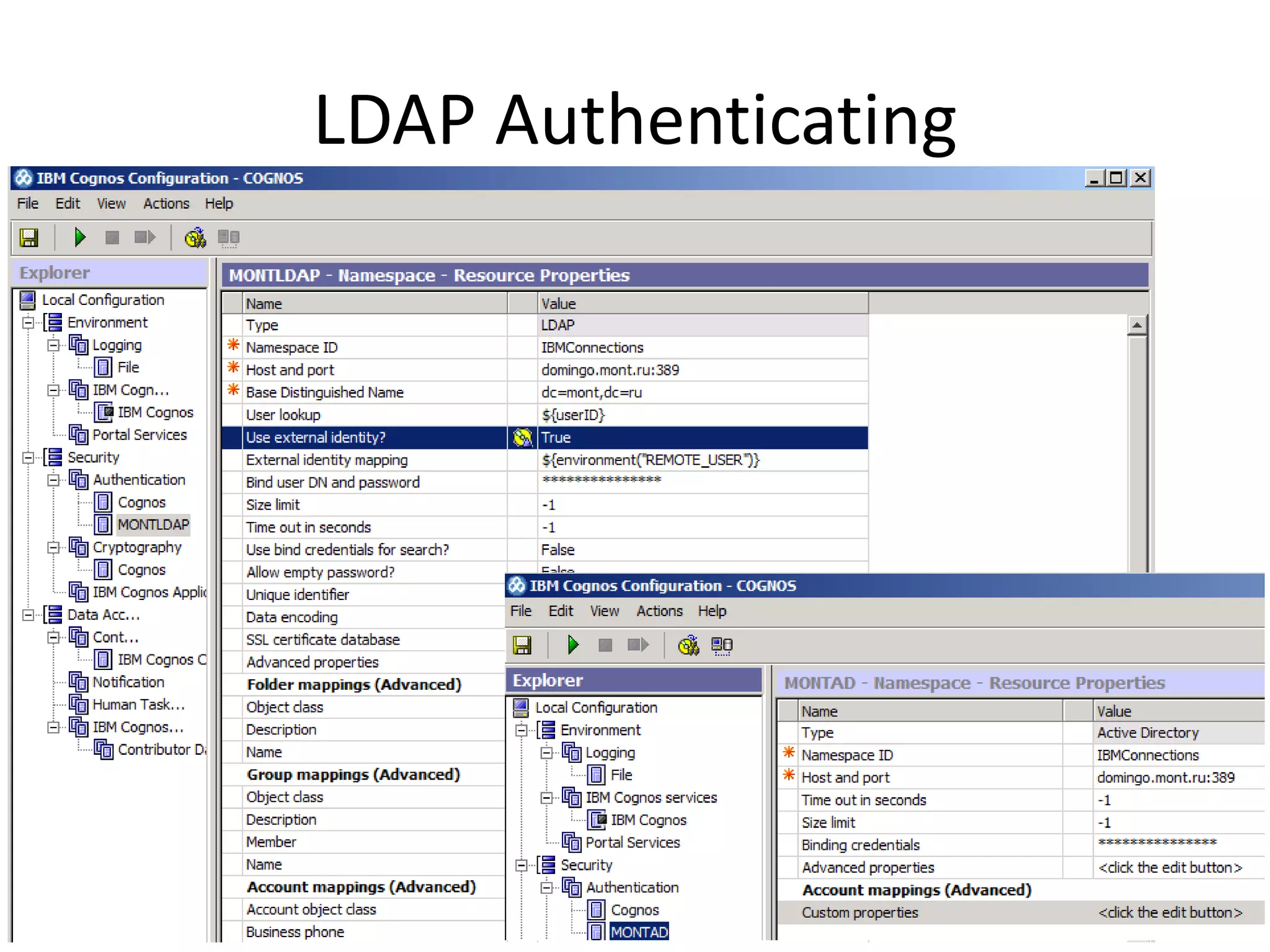 LDAP Authenticating
 