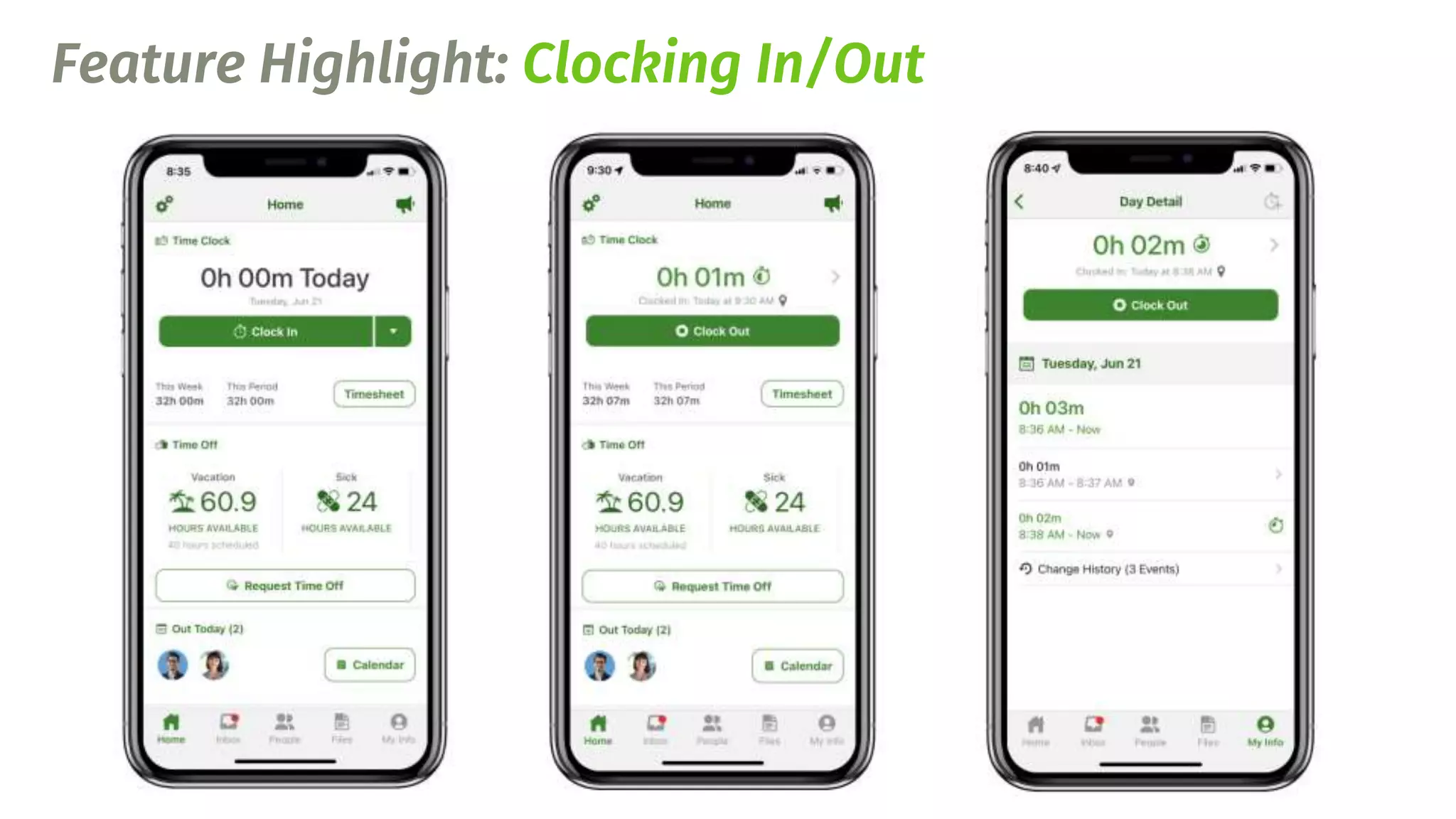 Feature Highlight: Clocking In/Out
 