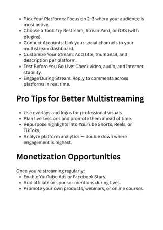 Mastering Multistreaming: The Ultimate Guide to Live Streaming on ...
