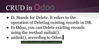 odoo 11.0 development (CRUD)