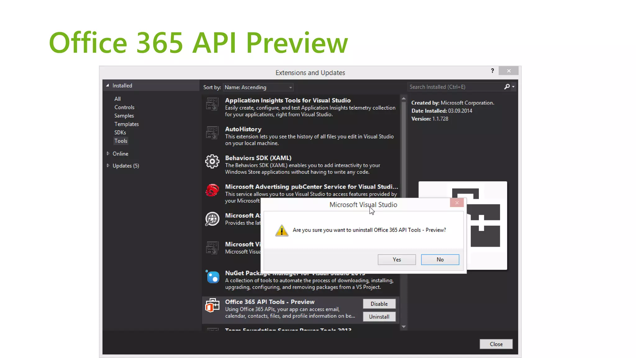 Office 365 API Preview 
 