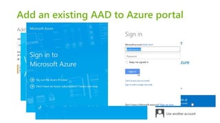 Add an existing AAD to Azure portal 
 