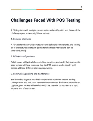 POS Testing in Retail: What to Test and Why It Matters | PDF
