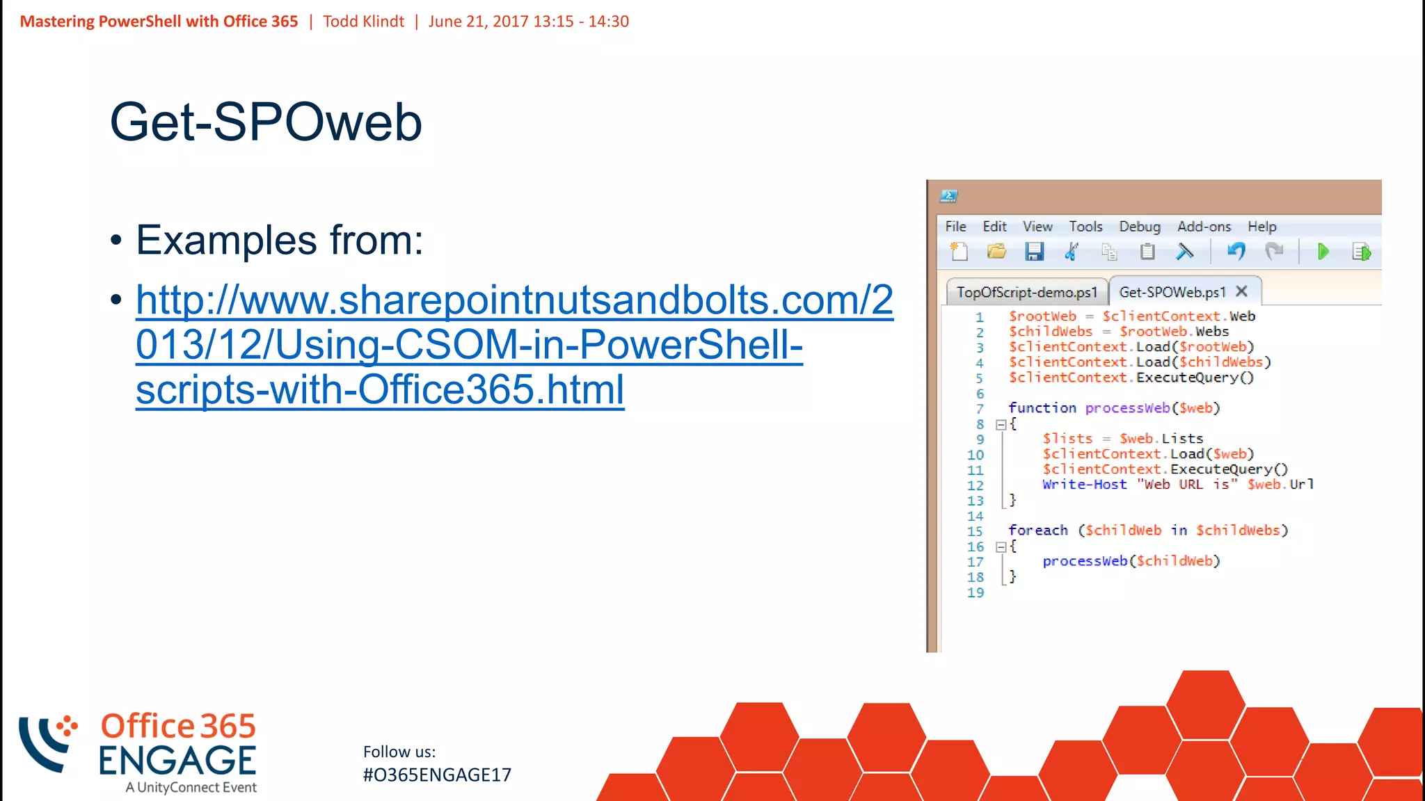 O365Engage17 - Mastering power shell with office 365 | PPT