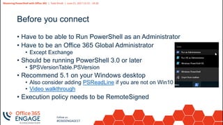 O365Engage17 - Mastering power shell with office 365 | PPT