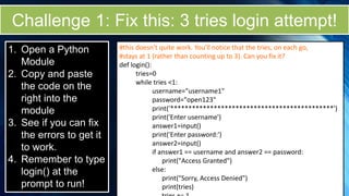 python module : python tutorial 18 codevscolor... Mastering Python lesson 3a | PPTX
