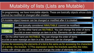 Mastering Python lesson 5a_lists_list_operations | PPT