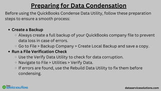 Mastering QuickBooks Condense Data Utility A Complete Guide | PDF