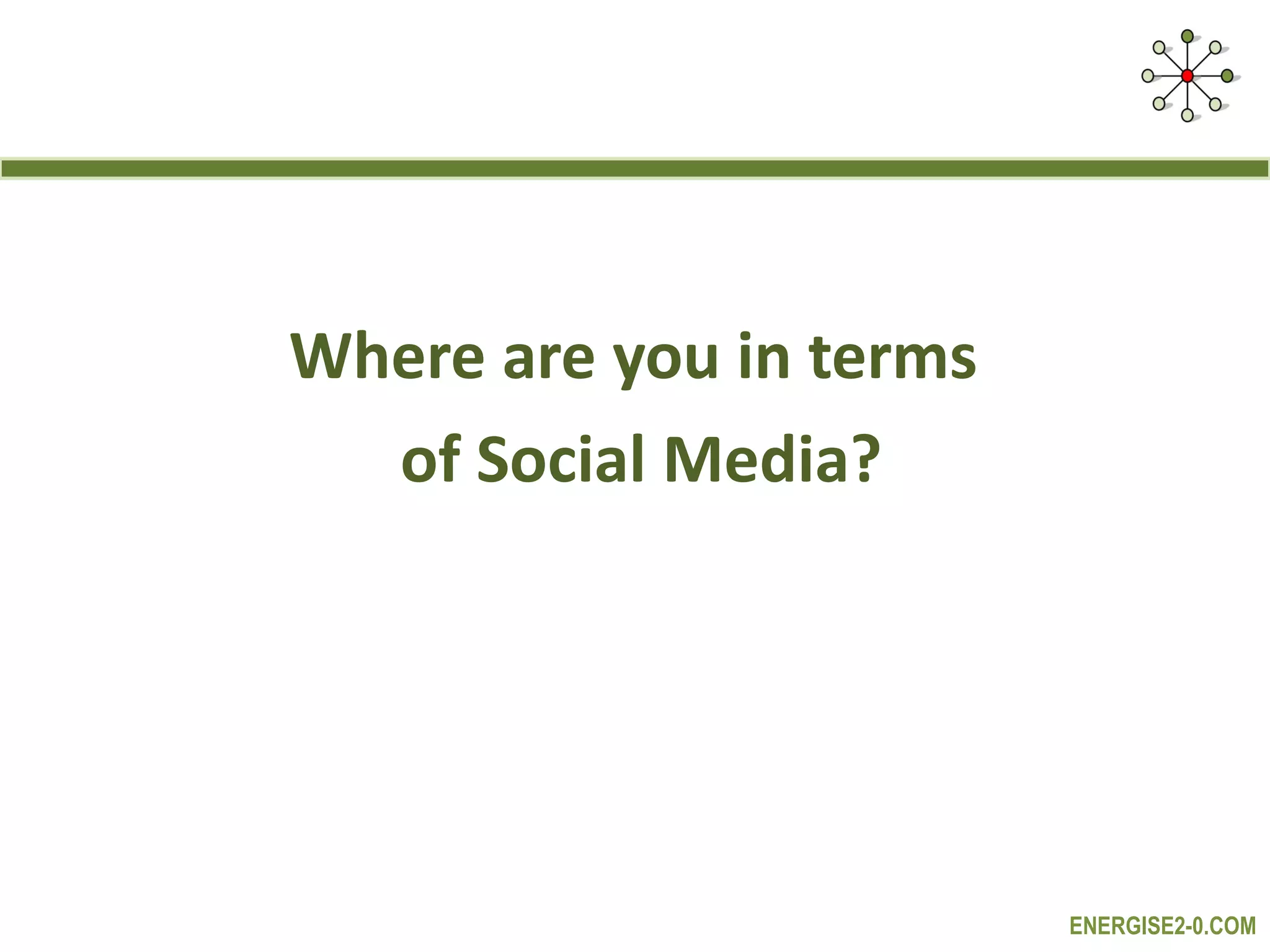 Where are you in terms  of Social Media? 