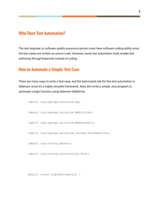 Mastering Software Test Automation: A Comprehensive Guide for Beginners ...