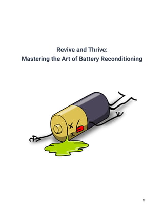 Revive and Thrive:
Mastering the Art of Battery Reconditioning
1
 