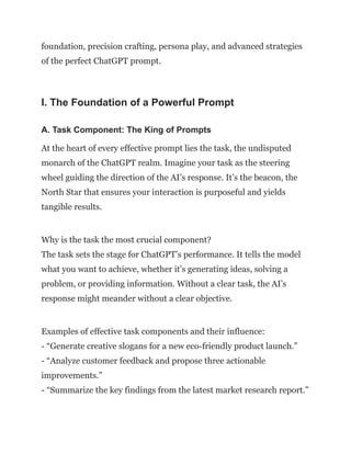 How To Generate FREE perfect ChatGPT prompt | PDF