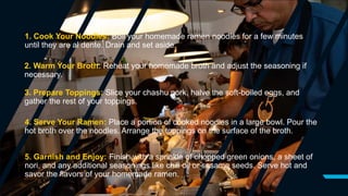 Mastering the Art of Japanese Ramen: A Step-by-Step Guide | PPTX