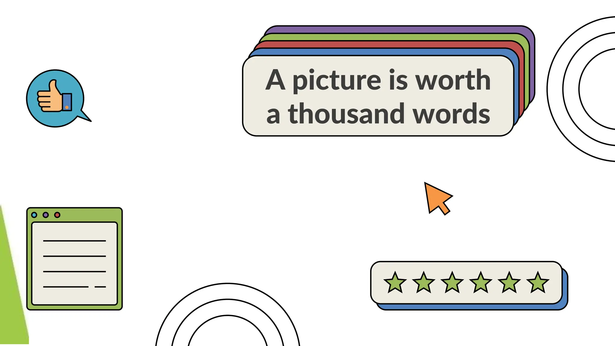 A picture is worth
a thousand words
 