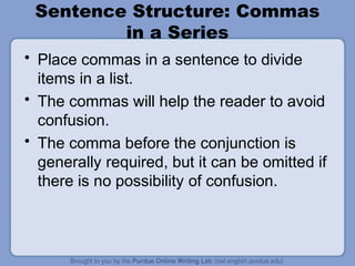 Mastering the comma