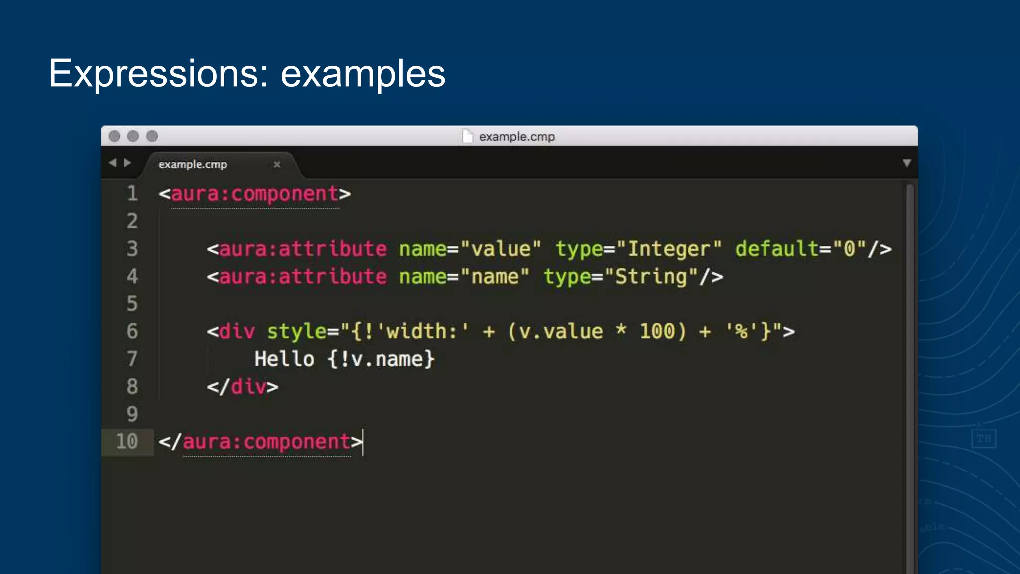 Expressions: examples
 