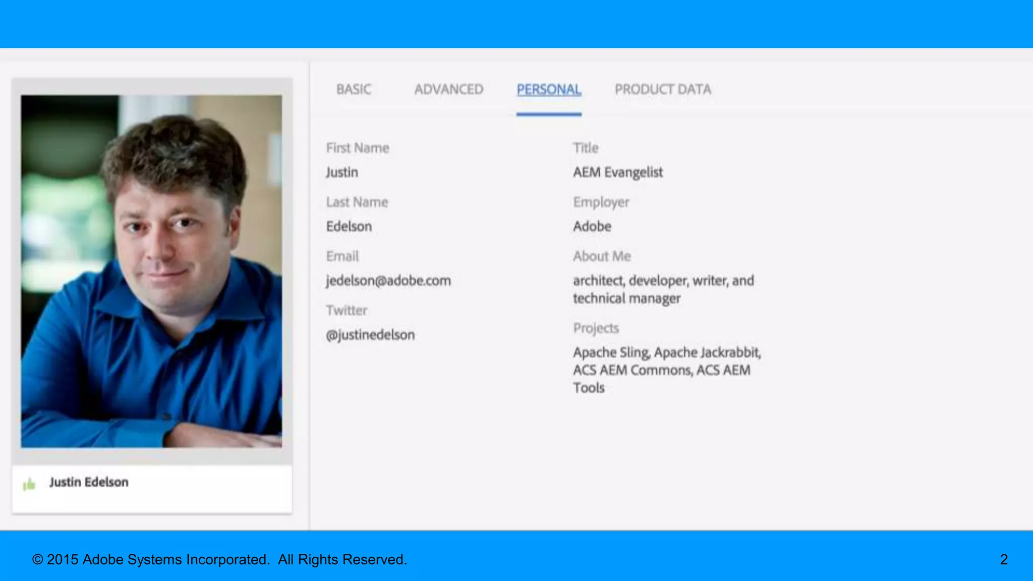 © 2015 Adobe Systems Incorporated. All Rights Reserved. 2
 