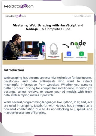Mastering Web Scraping with JavaScript and Node.js - A Complete Guide p ...
