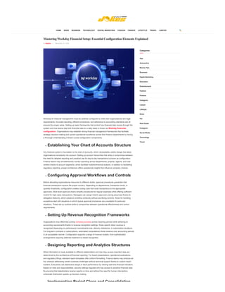 Mastering Workday Financial Setup Essential Configuration Elements ...