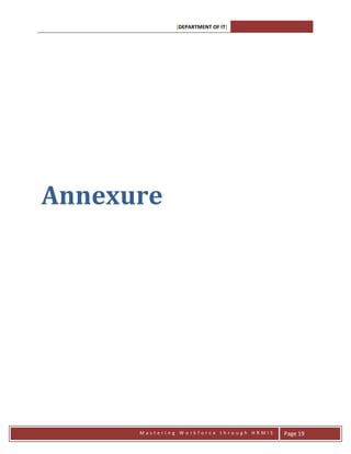 Mastering workforce through hrmis