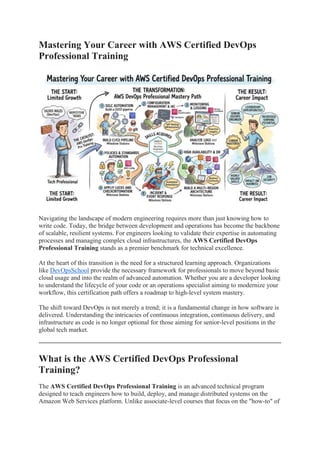 Mastering Your Career with AWS Certified DevOps Professional Training.pdf